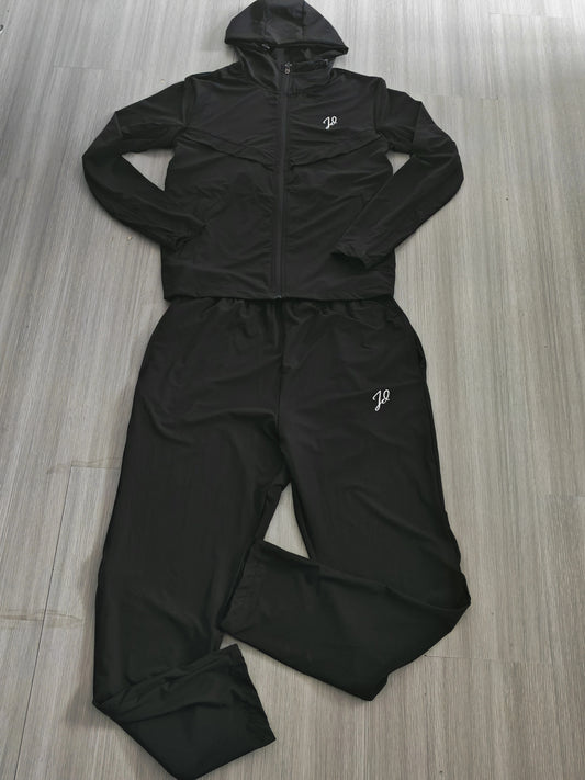 JD Tracksuit HelSvart med Vit Logga