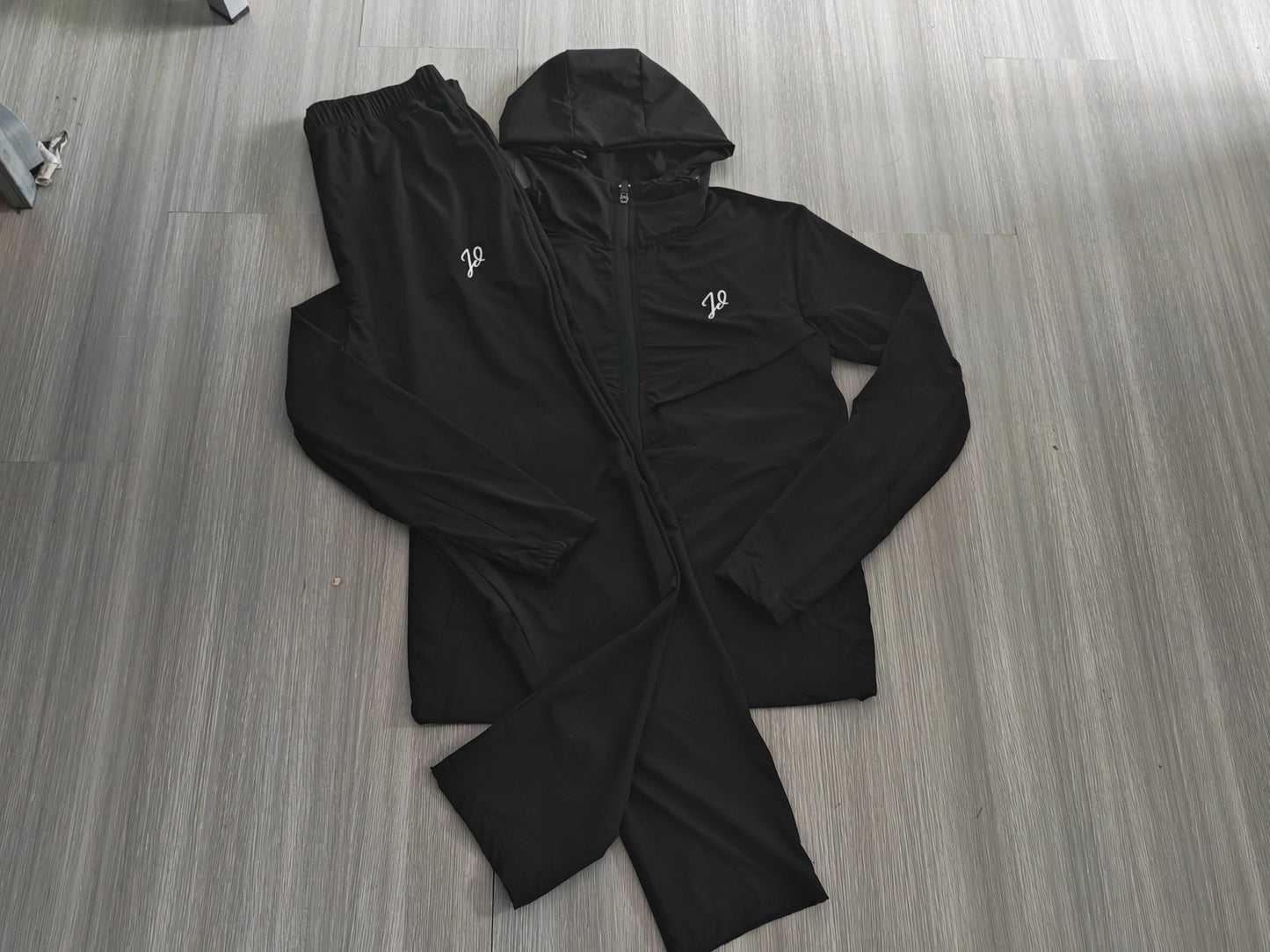 JD Tracksuit FullBlack White Logo
